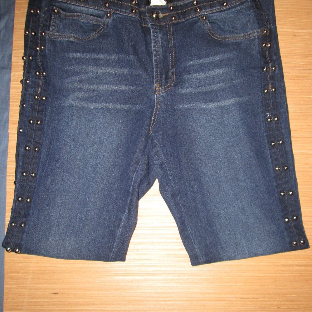 Venus Studded Blue Denim Skinny Jeans Size 8